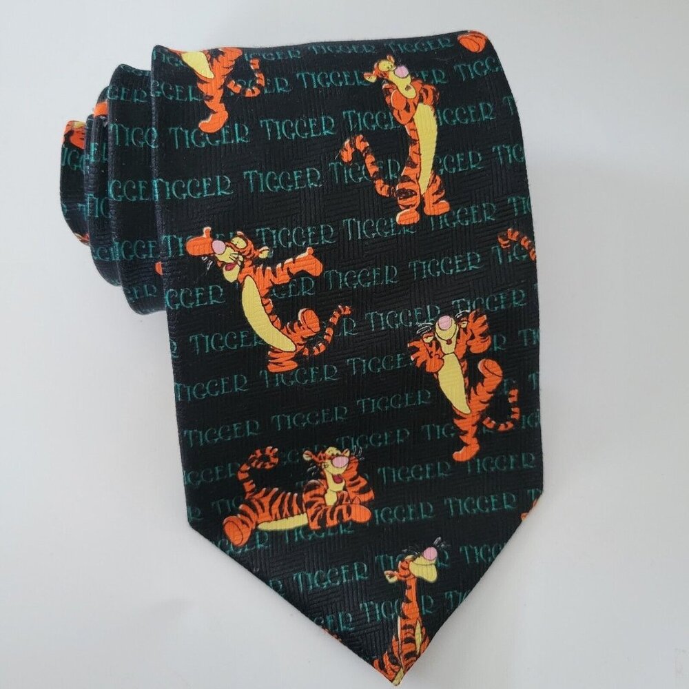 The Pooh Tigger Tie NeckTie Vintage 90s Original Walt Disney
